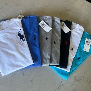 Lot of 7 NWT POLO by Ralph Lauren boys XL (18-20), short sleeve tees